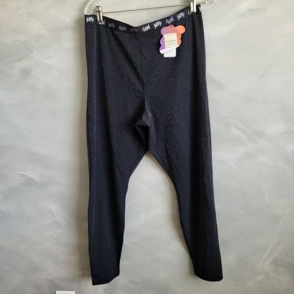Yitty Women's Spotlight Ruched Legging Shimmered Iconic Black Srunch Size 2X NWT - Picture 1 of 7